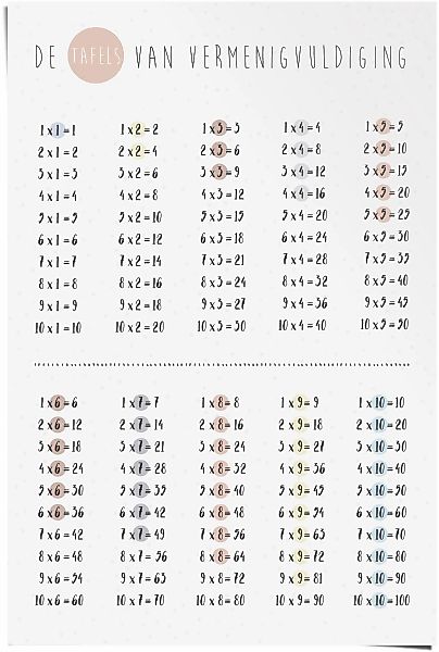 Reinders Poster "Poster Einmaleins Rechnen Multiplizieren Grundschule" Schr günstig online kaufen