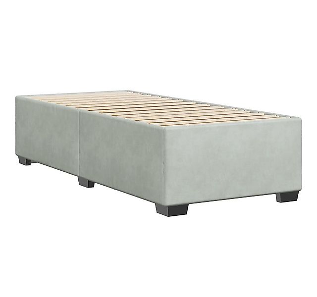 vidaXL Bett Bettgestell ohne Matratze Hellgrau 90x200 cm Samt günstig online kaufen