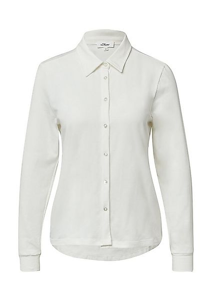 s.Oliver Hemdbluse – elastische Jerseybluse mit Knopfleiste günstig online kaufen