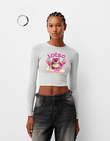 Bershka Langarmshirt Toy Story Mit Langen Ärmeln Damen S Grau günstig online kaufen