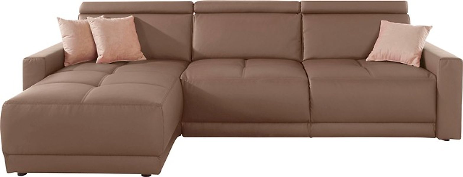 DOMO collection Ecksofa »Ava mit moderner Sitzheftung & toller Doppelnaht, günstig online kaufen