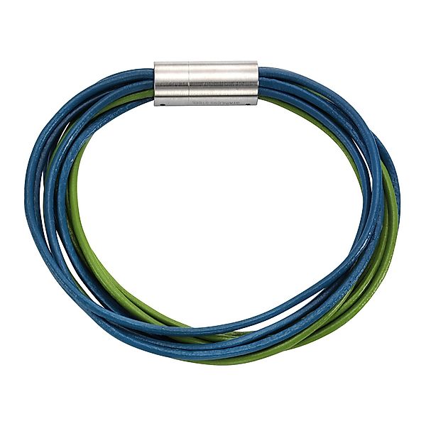 Zeeme Armband Leder 9-reihig türkis mit günstig online kaufen