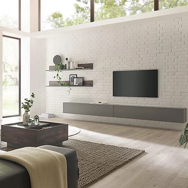 Wohnzimmer Set Eiche mit anthrazit LAFAYETE-61 Modern 5-teilig günstig online kaufen