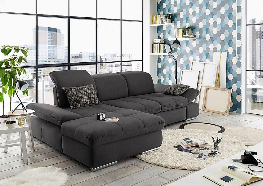 set one by Musterring Ecksofa SO4100 V, mit verstellbaren Kopfteilen, wahlw günstig online kaufen