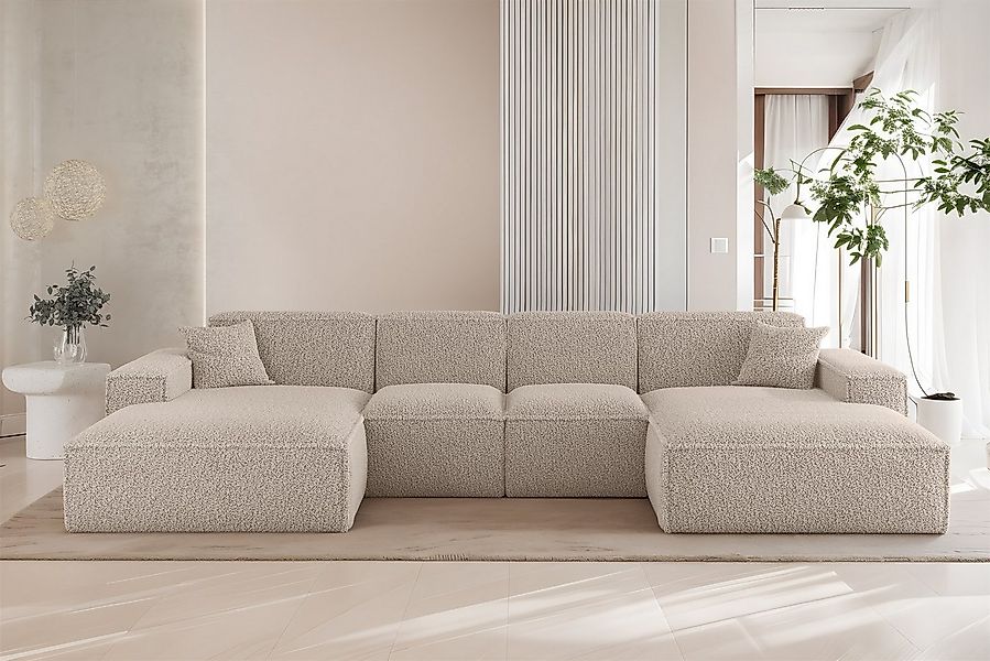 Fun Möbel Wohnlandschaft Sofa U-Form FUN PEREZ PREMIUM XS in Stoff Sven (34 günstig online kaufen