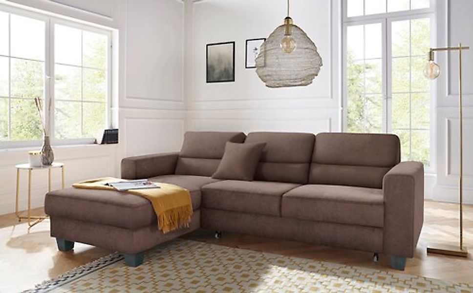 TRENDMANUFAKTUR Ecksofa »Chamber, zeitlos und modern, hoher Sitzkomfort, L- günstig online kaufen