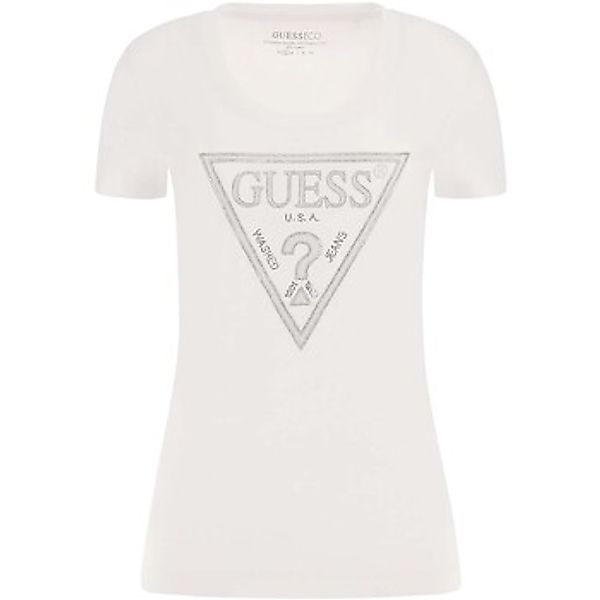Guess  T-Shirts & Poloshirts Ss Cn Shiny Triangle Tee günstig online kaufen