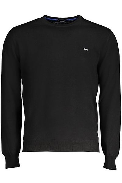 Harmont & Blaine Strickpullover Eleganter Schwarzer Herrenpullover mit Logo günstig online kaufen