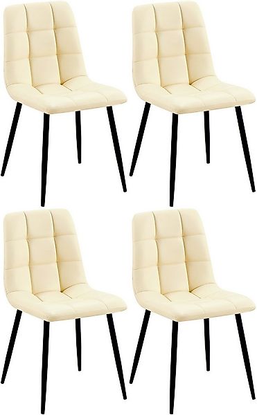 CLP Esszimmerstuhl Antibes (4er Set, 4 St), Kunstlederbezug und Metallgeste günstig online kaufen