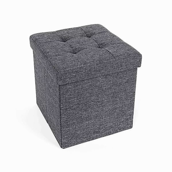 Songmics Sitzwürfel mit Stauraum 38 cm x 38 cm x 38 cm Grau günstig online kaufen
