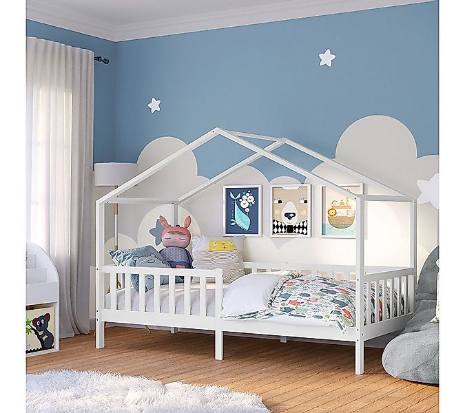 Bellabino Kinderbett Bia mit Rausfallschutz & Lattenrost (weiß, optional mi günstig online kaufen