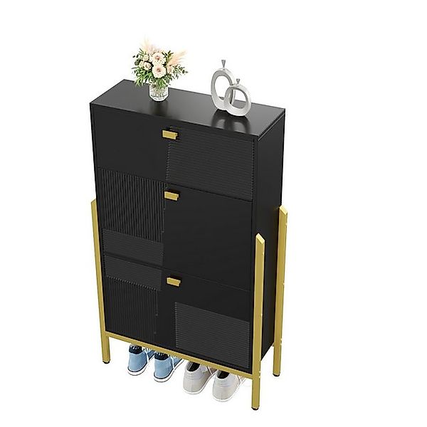 REDOM Schuhschrank mit Gold-Akzenten (Schuhregal, Sideboard, Schuhkipper, 1 günstig online kaufen