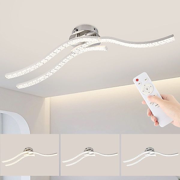 LETGOSPT Deckenleuchte 36W Kristall LED Deckenlampe günstig online kaufen
