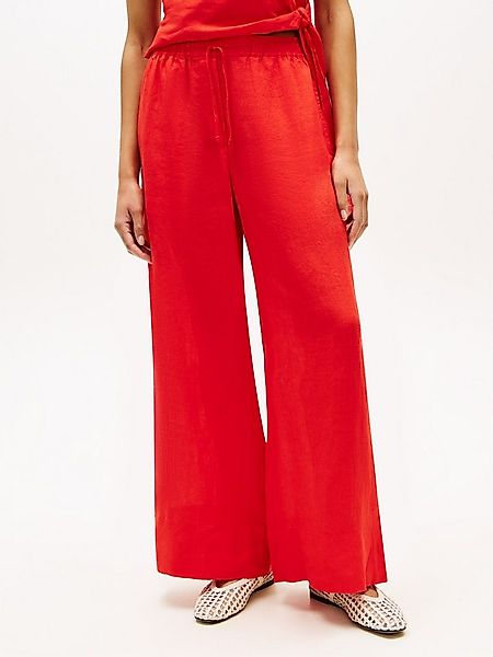 Tommy Hilfiger Culotte ESS LINEN PULL ON PANTS mit Bügelfalten günstig online kaufen