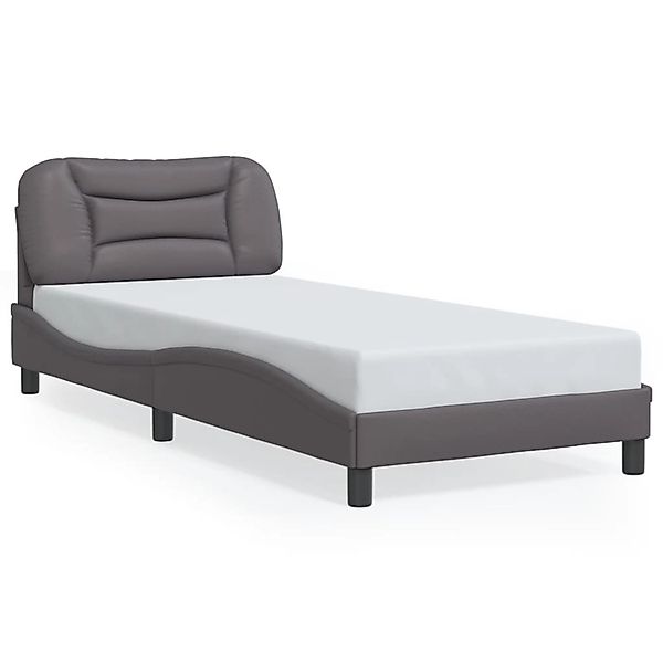 vidaXL Bettgestell ohne Matratze Hvar Grau 90x200 cm Kunstleder 3207977 günstig online kaufen