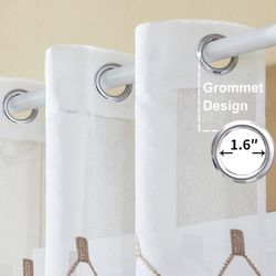BYSURE Gardine (2 St), Ösen, transparent, günstig online kaufen