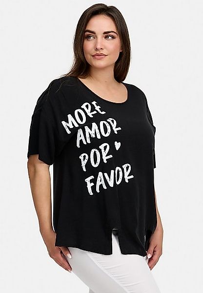Kekoo Tunikashirt Luftiges A-Linie Shirt aus Baumwollviskose 'Amor' günstig online kaufen