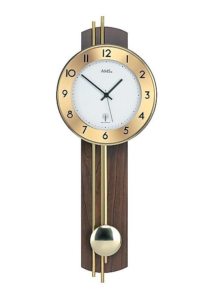 AMS Funk-Pendelwanduhr F5266/1 (Quarzuhr,Holzgehäuse,Esszimmer,Wohnzimmer) günstig online kaufen