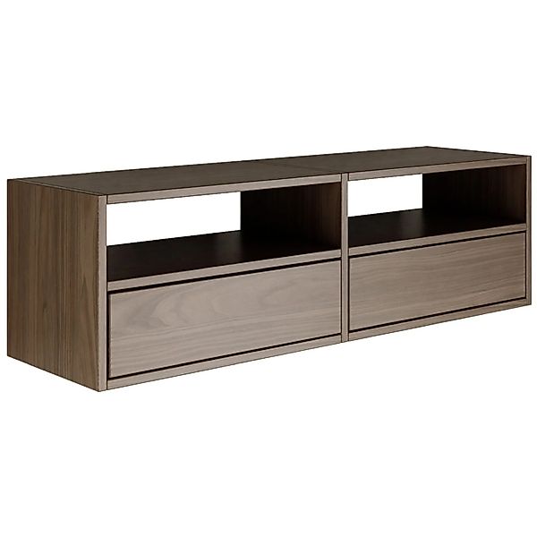 Selsey TV-Hängeboard Framme 100 cm  mit Offenen Ablagen Holzoptik Walnuss günstig online kaufen