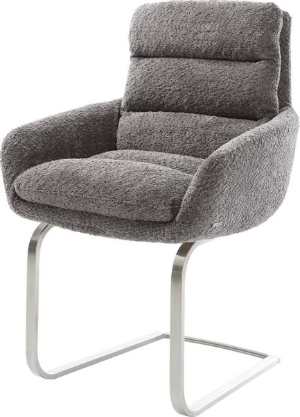 DELIFE Polsterstuhl Abelia-Flex, mit Armlehnen Freischwinger günstig online kaufen