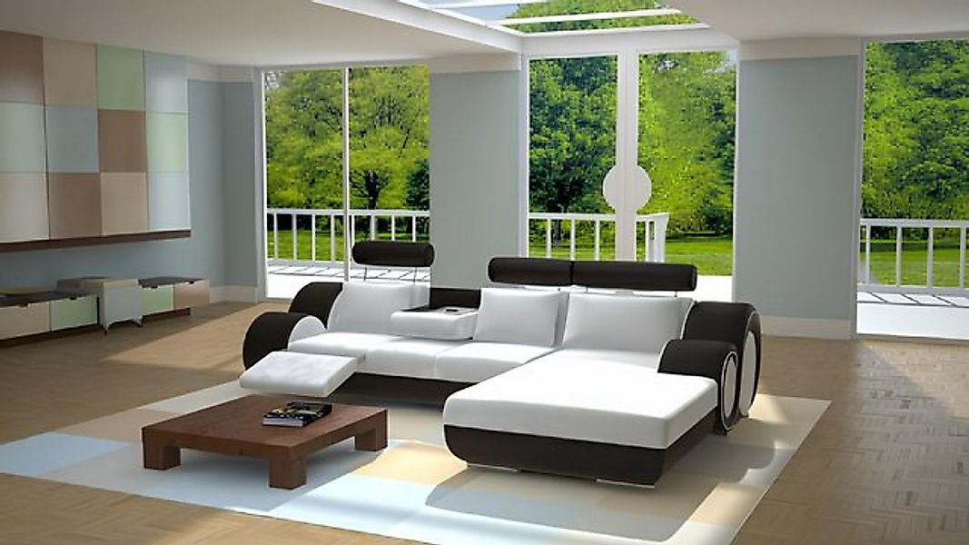JVmoebel Ecksofa Designer Garnitur Wohnlandschaft Eckcouch + USB,Sofa Polst günstig online kaufen