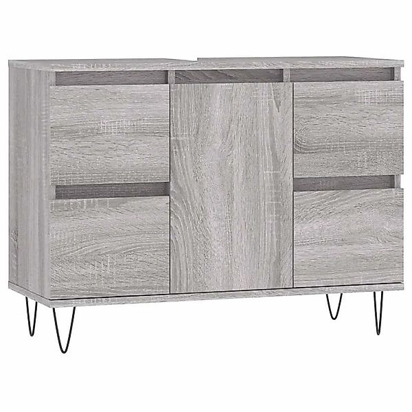 vidaXL Badschrank Grau Sonoma 80x33x60 cm Holzwerkstoff 831658 günstig online kaufen