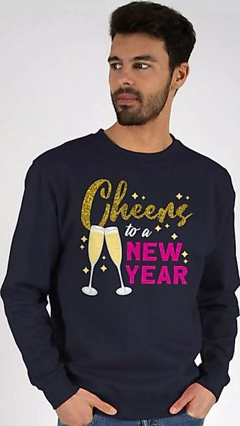 Shirtracer Sweatshirt Cheers to a new year (1-tlg) Silvester Erwachsene günstig online kaufen