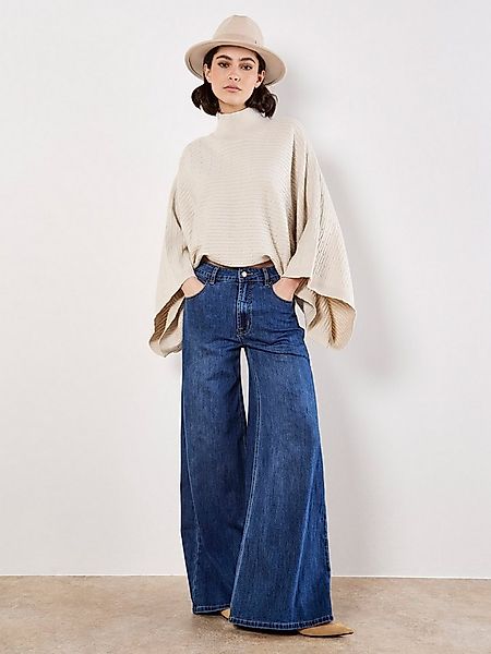 Apricot Strickpullover Pullover-Cape mit Zopfmuster günstig online kaufen