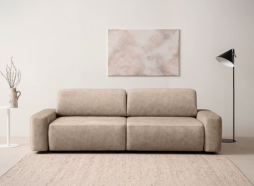 INOSIGN 3-Sitzer "TORGE (257cm), Sofa,Schlafsofa in Cord, Samtvelours, Stru günstig online kaufen
