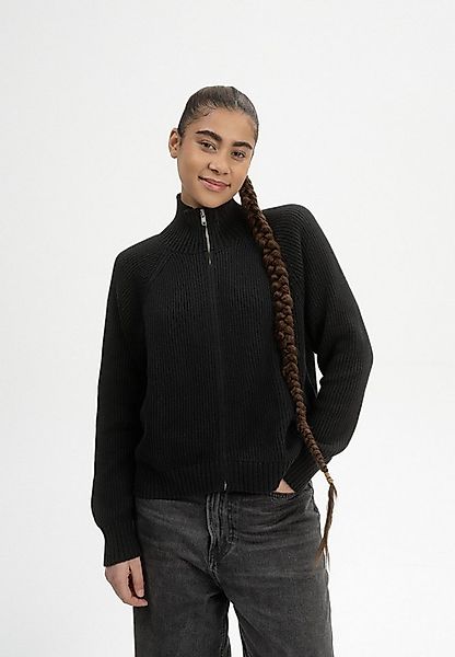 MELA Cardigan Rippstrick Jacke Style KAMUKA Gerippter Kragen, Saum und geri günstig online kaufen