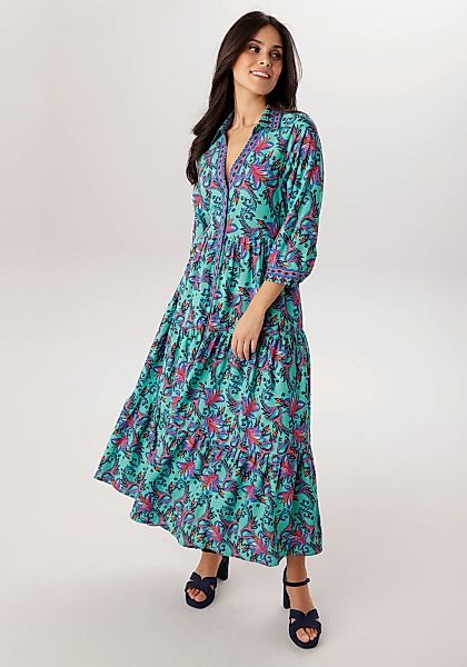 Aniston SELECTED Maxikleid in fantasievoller Ranken- und Blütendruck - NEUE günstig online kaufen