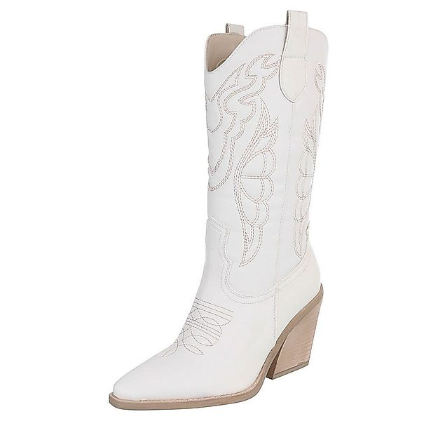 Ital-Design Stylische Damen-Stiefeletten mit Stickdetails für Alltag Wester günstig online kaufen