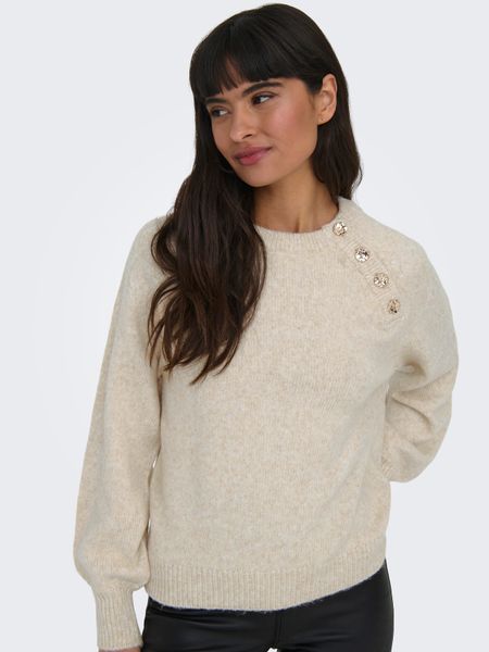 ONLY Rundhalspullover ONLEMMA LS BUTTON ONECK günstig online kaufen
