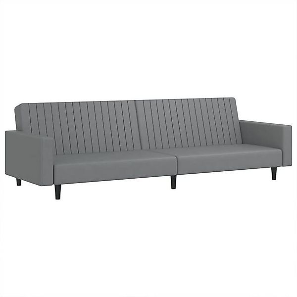 vidaXL Sofa Schlafsofa 2-Sitzer Grau Kunstleder günstig online kaufen