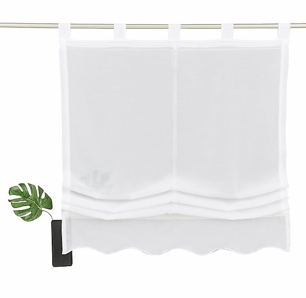 my home Raffrollo "Carpi" mit Schlaufen Transparent, Voile, Polyester günstig online kaufen