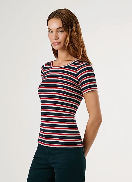 Pepe Jeans Kurzarmshirt "BAMBU", Slim Fit mit Rundhals günstig online kaufen