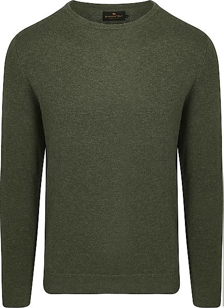 Steppin' Out Pullover Merinowolle Olivgrün - Größe XXL günstig online kaufen