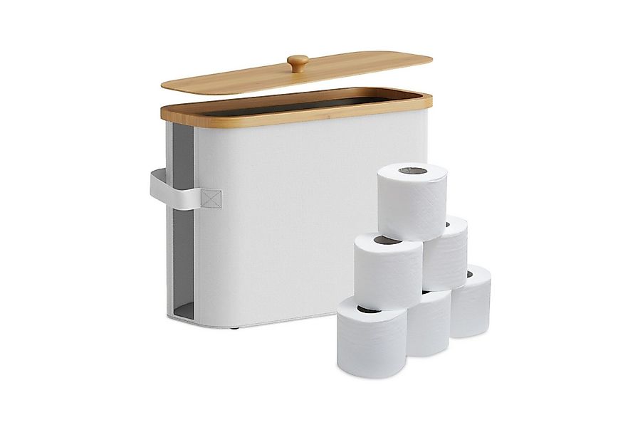 relaxdays Toiletten-Ersatzrollenhalter Toilettenpapier Aufbewahrung 12 Roll günstig online kaufen