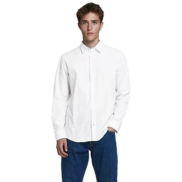 Jack & Jones Plain Poplin Langarm Hemd S White / Slim Fit günstig online kaufen