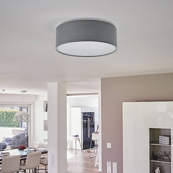 Deckenleuchte Ceiling Dream, Ø 30 cm, Textil, grau günstig online kaufen
