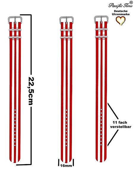 Pacific Time Uhrenarmband Wechselarmband Textil Nylon günstig online kaufen