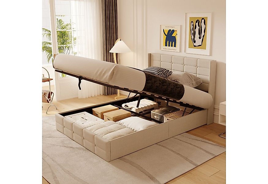 Bealife Polsterbett Einzelbett/Doppelbett mit hydraulischem Stauraum (120/1 günstig online kaufen