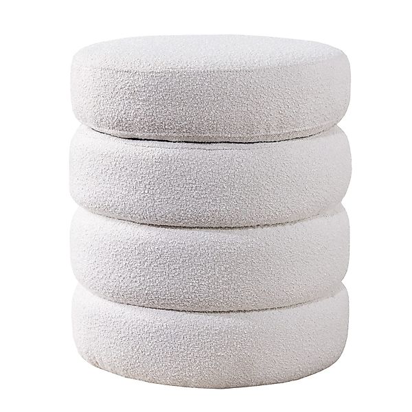 riess-ambiente Sitzhocker VOGUE Ø50cm creme weiß (Einzelartikel, 1 St), Woh günstig online kaufen