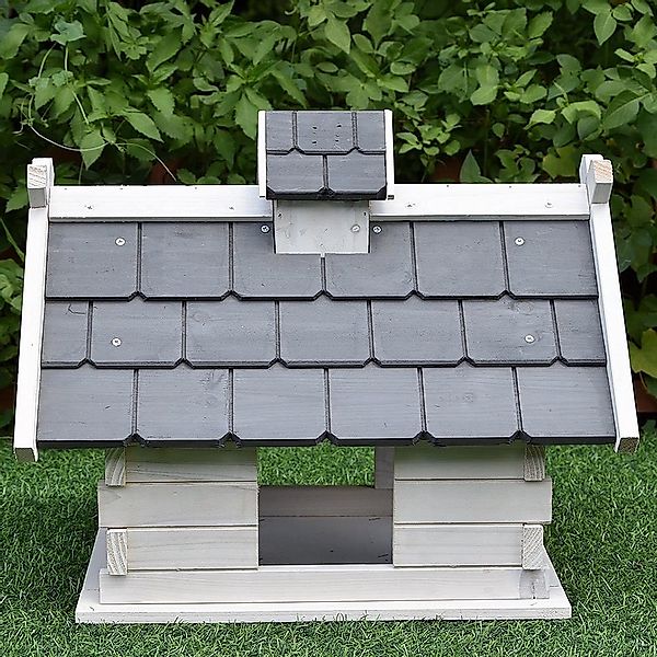Mucola Vogelhaus Vogelvilla Grau Weiß Holz günstig online kaufen