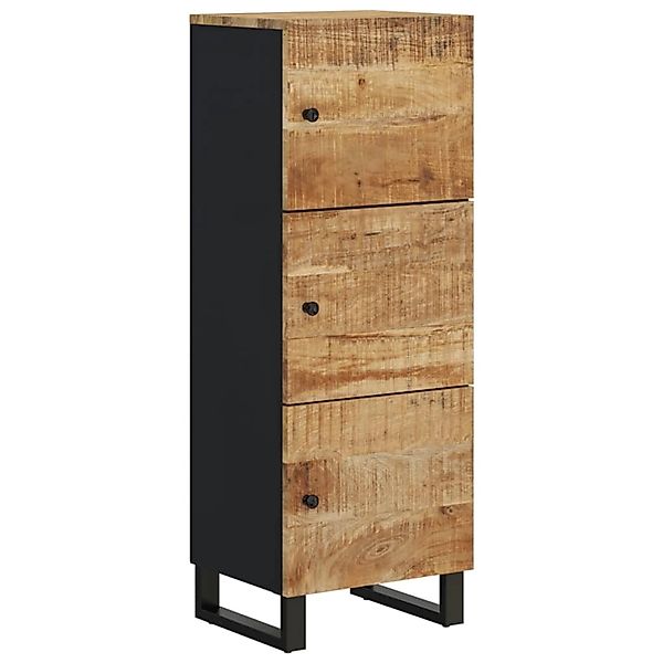 vidaXL Highboard mit 3 Türen 40x33x110 cm Massivholz Mango & Eisen 352929 günstig online kaufen
