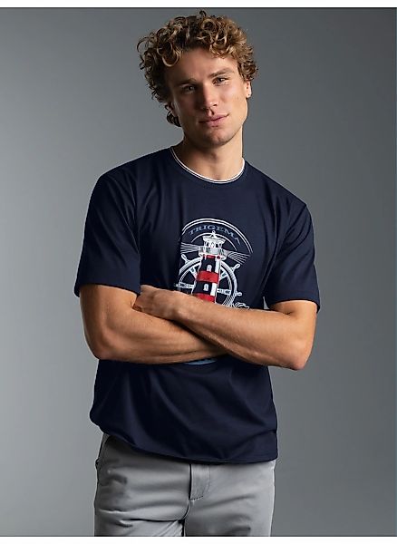 Trigema T-Shirt "TRIGEMA T Shirt mit Leuchtturm Motiv" 1 günstig online kaufen