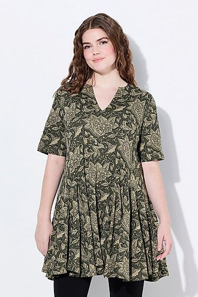 Ulla Popken T-Shirt T-Shirt Paisley Tunika-Ausschnitt Halbarm günstig online kaufen