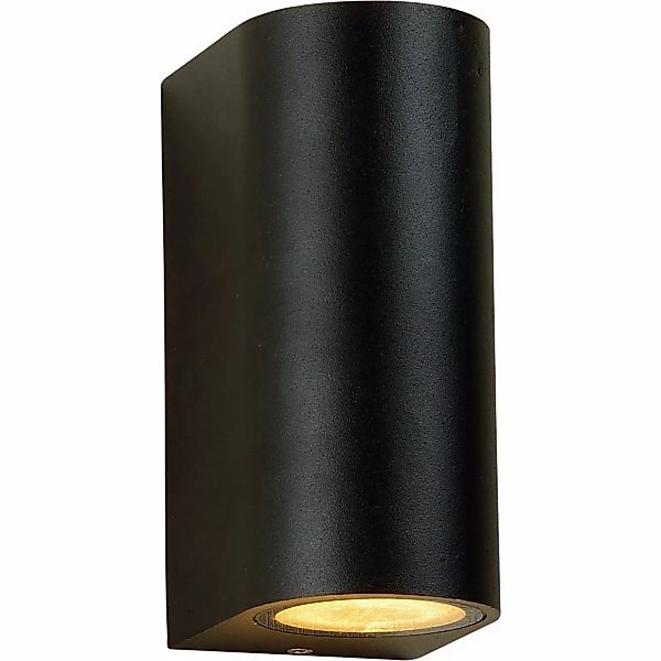 LED`s light Außen-Wandleuchte Halbrund 2-flammig Schwarz günstig online kaufen