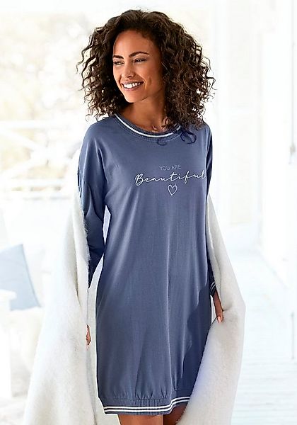 Vivance Dreams Nachthemd (1-teilig) mit Ripp-Abschlüssen günstig online kaufen