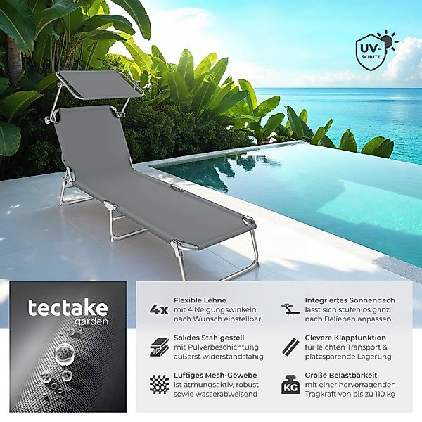 tectake Gartenliege 2er Set Gartenliege, Set, günstig online kaufen